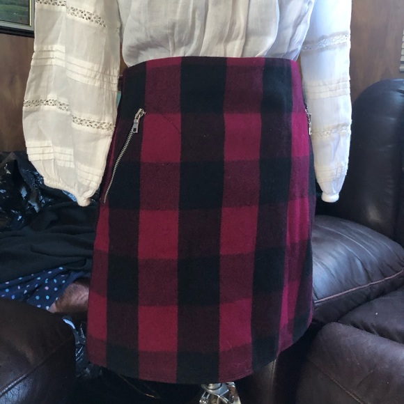 Gap Wool Plaid Skirt - Picture 4 of 8